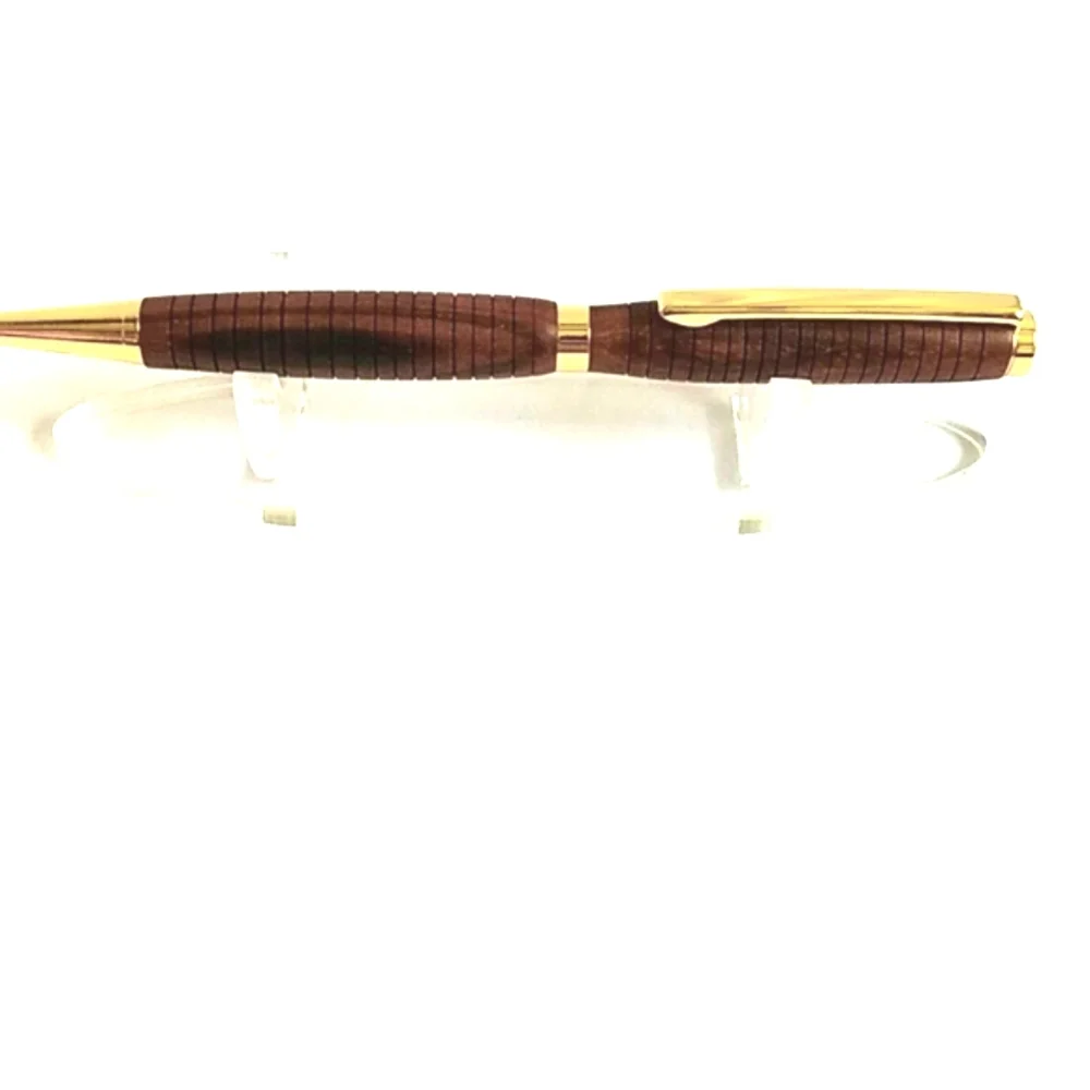 Hand Crafted Artisan Wooden Pen With Grooves Made in America